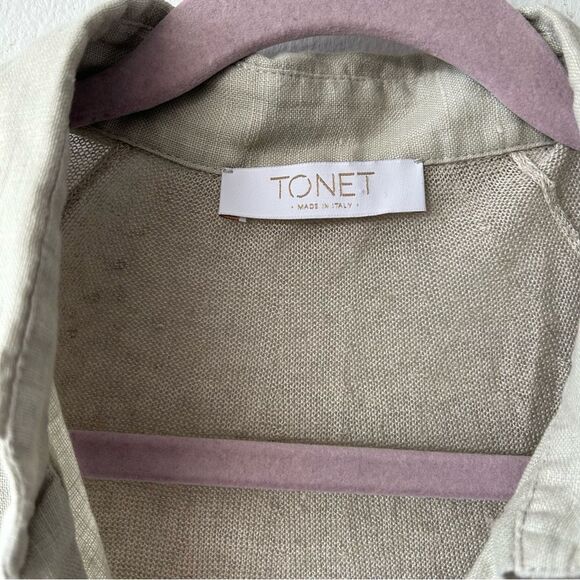 Tonet Relaxed Linen Button-Up A-silhouette Blouse - Picture 2 of 12